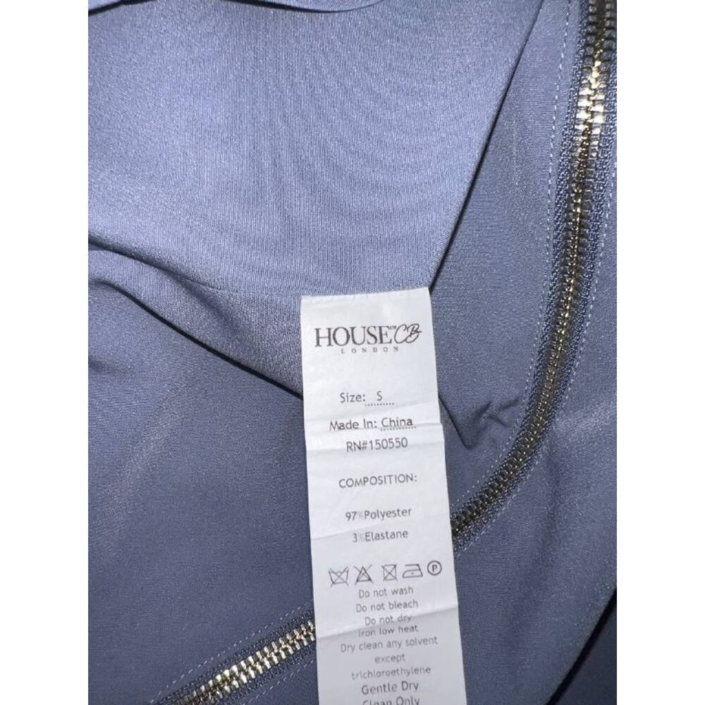 Revolve HOUSE of CB LONDON preppy Y2K babydoll Dove grey dress Small A006131 - Picture 10 of 12